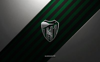 kocaelispor logo, 4k, teräs tausta, turkin jalkapalloseura, vihreitä mustia viivoja, kocaelisporin tunnus, super lig, kocaelispor, turkki, jalkapallo, kocaelispor metallilogo, kocaelisporin vaakuna
