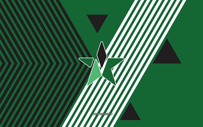 شعار نادي النجمة, 4k, المنتخب السعودي لكرة القدم, خلفية خطوط بيضاء خضراء, النجمة sc, الدوري السعودي للمحترفين, المملكة العربية السعودية, فن الخط, كرة القدم, النجمة