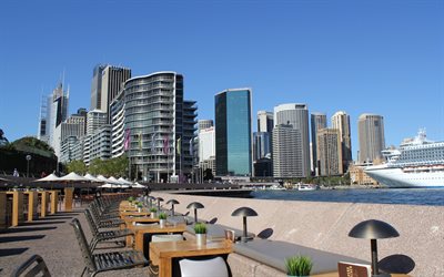 시드니, 여름, 고층 빌딩, 호주