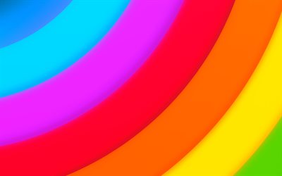 abstract rainbow, material deisgn, colorful arcs, circles, creative, geometry, colorful backgrounds, artwork, rainbow
