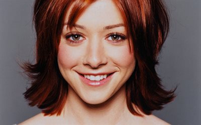 Alyson Hannigan, girls, actress, smile, red-haired girl, beauty