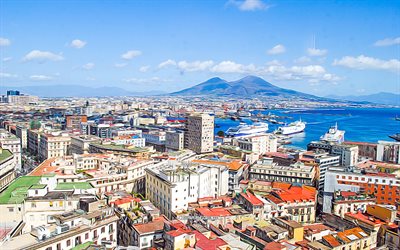 Naples, 4k, vector art, skyline cityscapes, french cities, abstract cityscapes, France, Europe, creative, Naples cityscape, Naples France