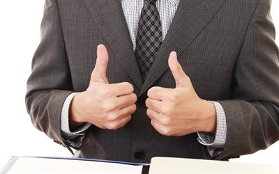 4k, thumbs up, businessman, business concepts, success, thumbs up business people, thumbs up concepts, contract signing, successful deal