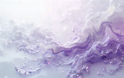fondo 3d de color púrpura ligero, 4k, fondo de agua púrpura, fondo de ondas moradas, fondo púrpura creativo