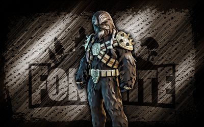 fortnite krrsantan, 4k, fundo diagonal marrom, arte grunge, fortnite, obra de arte, pele krrsantan, personagens fortnite, krrsantan, fortnite krrsantan skin