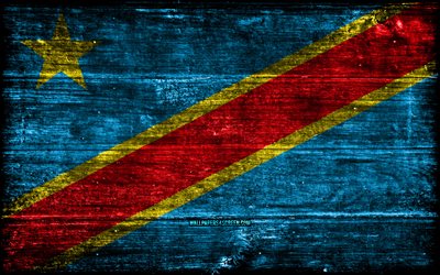 dr kongo träflagga, 4k, träregra flaggor, afrikanska länder, dr kongos flagga, dr congo day, afrika, demokratiska republiken kongo