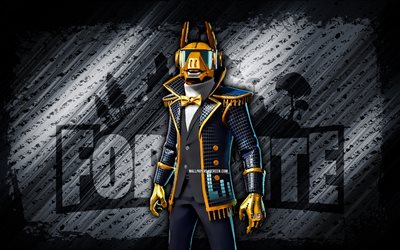 flair y0nd3r fortnite, 4k, grauer diagonaler hintergrund, grunge  kunst, fortnite, kunstwerk, flair y0nd3r haut, fortnite  charaktere, flair y0nd3r, fortnite flair y0nd3r haut