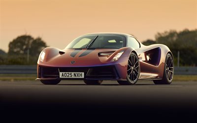 Lotus Evija, 4k, sunset, 2024 cars, supercars, Type 130, 2024 Lotus Evija, british cars, Lotus