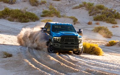 vagón de potencia ram, 4k, desierto, 2026 coches, pastillas, camioneta eléctrica ram 2026, exterior, autos americanos, ram