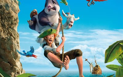 Robinson Crusoe, karakterler, 2016, 3D-animasyon