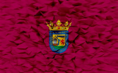 अलावस का झंडा, 4k, स्पेनिश प्रांत, 3 डी बहुभुज पृष्ठभूमि, अलवा झंडा, 3डी बहुभुज बनावट, अलाव का दिन, 3डी अलवा झंडा, स्पेनिश राष्ट्रीय प्रतीक, 3डी कला, अलवा प्रांत, स्पेन