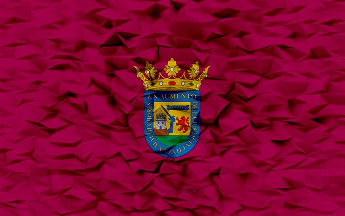 flagge von alava, 4k, spanische provinz, 3d polygonhintergrund, alava flagge, 3d polygon textur, tag von alava, 3d alava flagge, spanische nationale symbole, 3d kunst, provinz alava, spanien