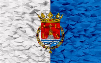 Flag of Alicante, 4k, Spanish province, 3d polygon background, Alicante flag, 3d polygon texture, Day of Alicante, 3d Alicante flag, Spanish national symbols, 3d art, Alicante province, Spain