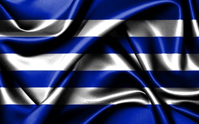 4k, Cerro Largo flag, silk wavy flags, Uruguayan departments, Day of Cerro Largo, fabric flags, Flag of Cerro Largo, 3D art, Artigas, South America, Departments of Uruguay, Cerro Largo Department, Uruguay