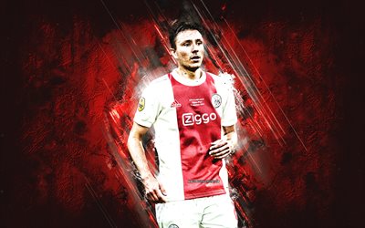 Steven Berghuis, Ajax, dutch football player, midfielder, red stone background, football, Eredivisie, Ajax Amsterdam, AFC Ajax