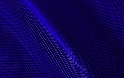 fondo de tela azul oscuro, 4k, texturas de tela ondulada, texturas 3d, tela azul oscuro, de cerca, fondos de tela, tela ondulada