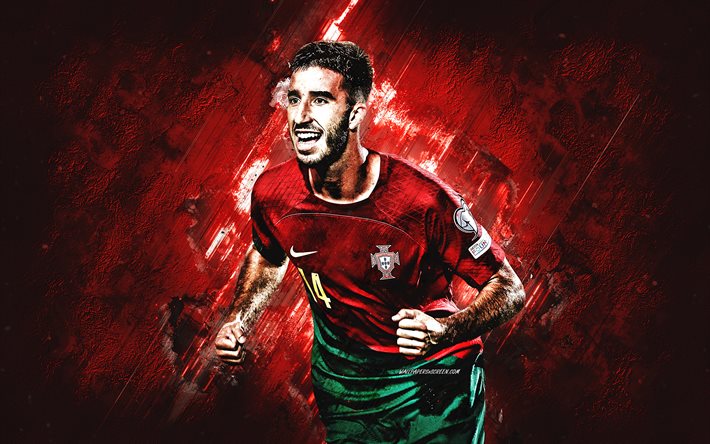 inacio, portugal national football team, portugisisk fotbollsspelare, röd stenbakgrund, portugal, fotboll, goncalo bernardo inacio
