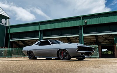 Plymouth Barracuda, 1970 voitures, supercars, tuning, muscle cars, Plymouth