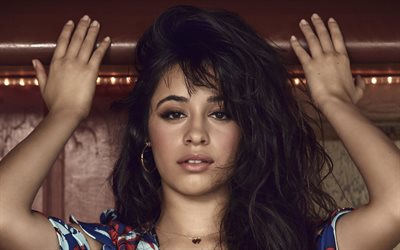 4k, camila cabello, cantante americano, retrato, hermosa mujer, celebridad americana, estrellas de la música, sesión de fotos de camila cabello
