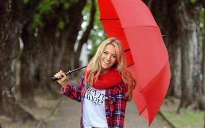 Luisana Lopilato, actress, singer, Argentina, woman with umbrella