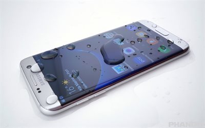 samsung galaxy s7, 2016, i moderni smartphone, nuove tecnologie, sottile smartphone