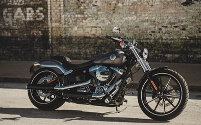 breakout de harley davidson fxsb, 4k, superbikes, vélos 2016, mât en briques, breakout de harley davidson fxsb 2016, motos américaines, harley davidson