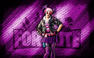 callisto fortnite, 4k, fond diagonal violet, grunge, fortnite, œuvres d'art, callisto skin, personnages fortnite, callisto, skin de fortnite callisto