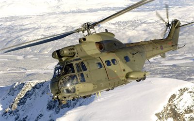 Military helicopter, Super Puma, European Air Force, Eurocopter EC225
