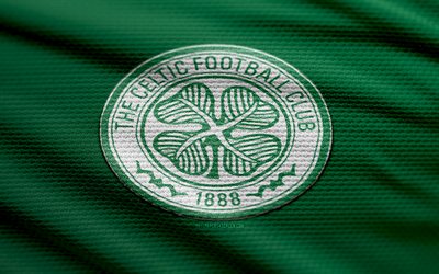 kelttiläinen kangaslogo, 4k, vihreä kangas tausta, skotlantilainen pääministeri, bokeh, jalkapallo, kelttiläinen logo, kelttiläishemmi, celtic fc  logo, skotlannin jalkapalloseura, celtic fc, kelttiläinen