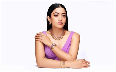 Rashmika Mandanna, 4K, Indian actress, photoshoot, pink dress, popular actresses, Indian fashion model, Rashmika Mandanna photoshoot