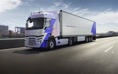 2022, Renault Trucks T E-Tech, 4k, front view, exterior, electric truck, electric Renault T, trucking, cargo delivery, french trucks, Renault