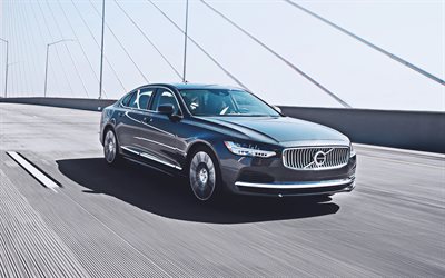 Volvo S90, 4k, highway, 2022 cars, motion blur, luxury cars, 2022 Volvo S90, swedish cars, Volvo