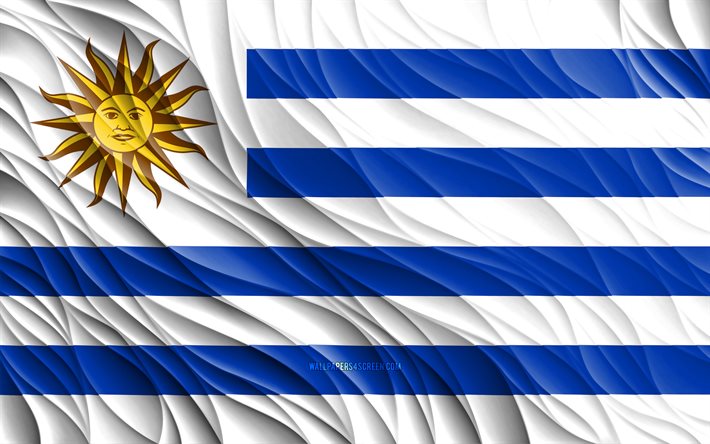 4kbandeira do uruguaiondulado 3d bandeiraspaíses da américa do sulbandeira do uruguaidia do uruguaiondas 3duruguano símbolos nacionaisuruguai bandeirauruguai