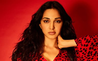 kiara advani, actrice indienne, portrait, robe rouge, photoshoot, bollywood, star indienne, actrices populaires, actrices de bollywood