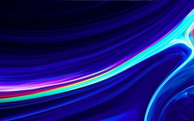 4k, blue abstract waves, creative, 3D art, blue wavy background, abstract waves, wavy backgrounds, background with waves
