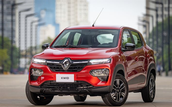 Renault Kwid Intense, compact crossovers, 2022 cars, french cars, parking, 2022 Renault Kwid, Renault