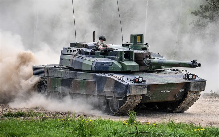 amx-56ルクレール, ほこり, フランスの主力戦車, フランス軍, タンク, 装甲車両, mbt
