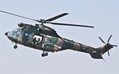 atlas oryx, helicópteros de servicio, atlas aircraft, helicópteros sudafricanos, aviones, helicópteros militares