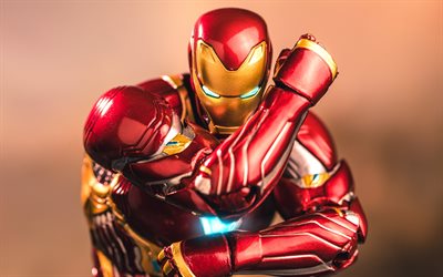 Iron Man, 4k, 3D art, superheroes, black backgrounds, Marvel Comics, 3D Iron Man, creative, Iron Man 4K, IronMan