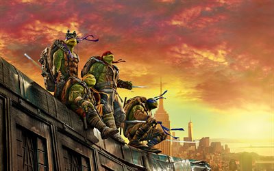 Teenage Mutant Ninja Turtle, Out of the Shadows, 2016, fiction, thriller