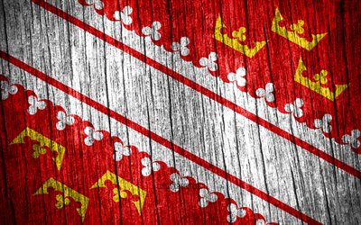 4K, Flag of Alsace, Day of Alsace, french provinces, wooden texture flags, Alsace flag, Provinces of France, Alsace, France