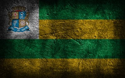 4k, aracaju bandeira, cidades brasileiras, textura de pedra, bandeira de aracaju, pedra de fundo, dia de aracaju, grunge arte, brasileiro símbolos nacionais, aracaju, brasil
