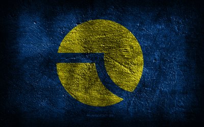 4k, botucatu bandeira, cidades brasileiras, textura de pedra, bandeira de botucatu, pedra de fundo, dia de botucatu, grunge arte, brasileiro símbolos nacionais, botucatu, brasil