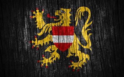 4K, Flag of Flemish Brabant, Day of Flemish Brabant, belgian provinces, wooden texture flags, Flemish Brabant flag, Provinces of Belgium, Flemish Brabant, Belgium