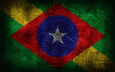 4k, la bandera de braganca, las ciudades de brasil, la textura de la piedra, la piedra de fondo, el día de braganca, el arte del grunge, los símbolos nacionales de brasil, braganca, brasil