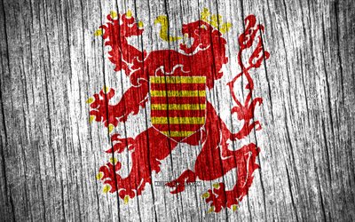4K, Flag of Limburg, Day of Limburg, belgian provinces, wooden texture flags, Limburg flag, Provinces of Belgium, Limburg, Belgium