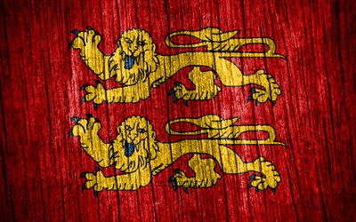 4k, bandera de normandía, día de normandía, provincias francesas, banderas de textura de madera, provincias de francia, normandía, francia