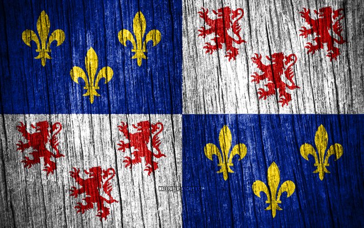 4k, 피카르디의 국기, 피카르디의 날, 프랑스 지방, 나무 질감 깃발, 피카르디 플래그, 피카르디, 프랑스