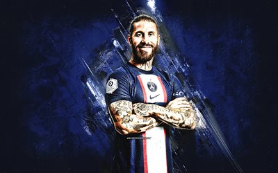 Sergio Ramos, PSG, spanish soccer player, portrait, Paris Saint-Germain, Ramos PSG, Ligue 1, France, football