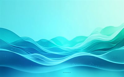 الأمواج ثلاثية الأبعاد الزرقاء, 4k, خلفية الأمواج الزرقاء, مجردة الأمواج ثلاثية الأبعاد, خلفية موجات التدرج الزرقاء, خلفية الأمواج التجريدية